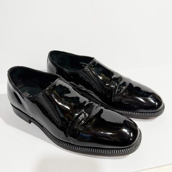 Blacker Stanley Blacker Black Patent Leather Men’s Shoes Size 10 Made In Italy main image 8